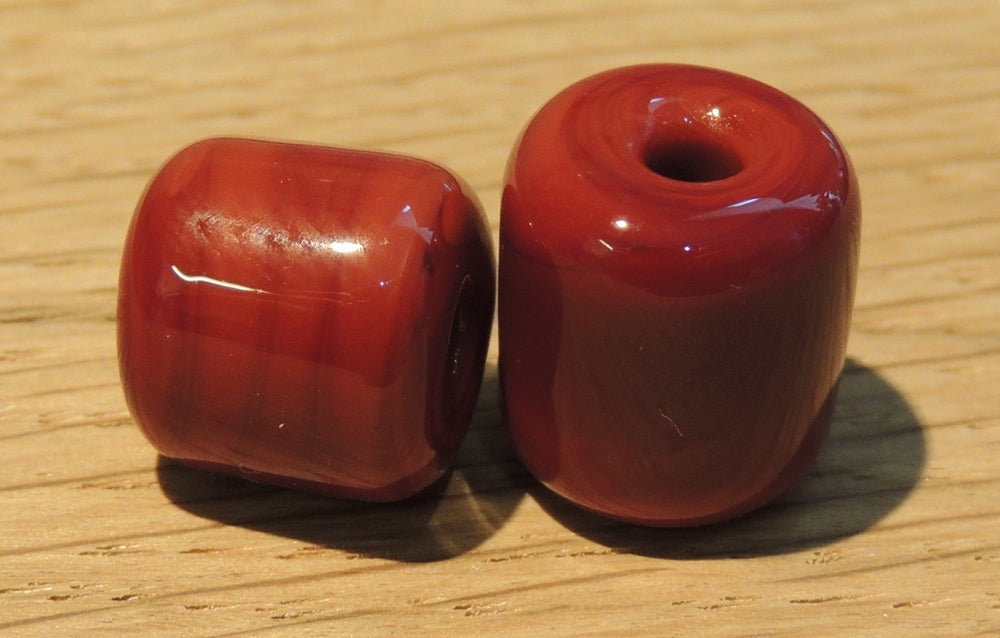 Glasperle Einfarbig Walze